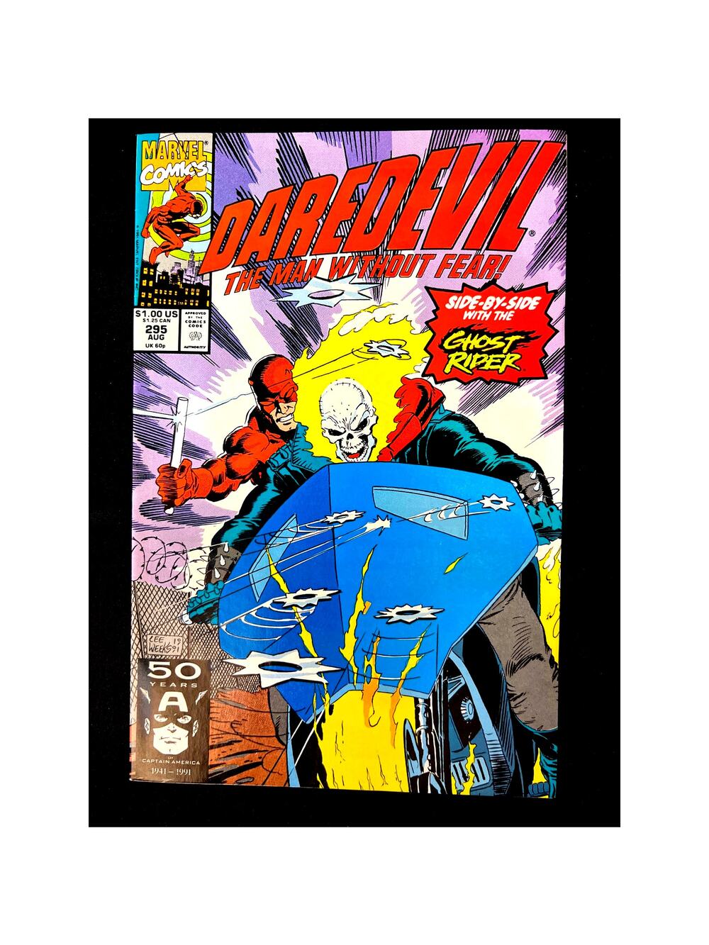 1991 Marvel "DAREDEVIL" with GHOSTRIDER #295 - Graded NM/Uncommon by Comic App